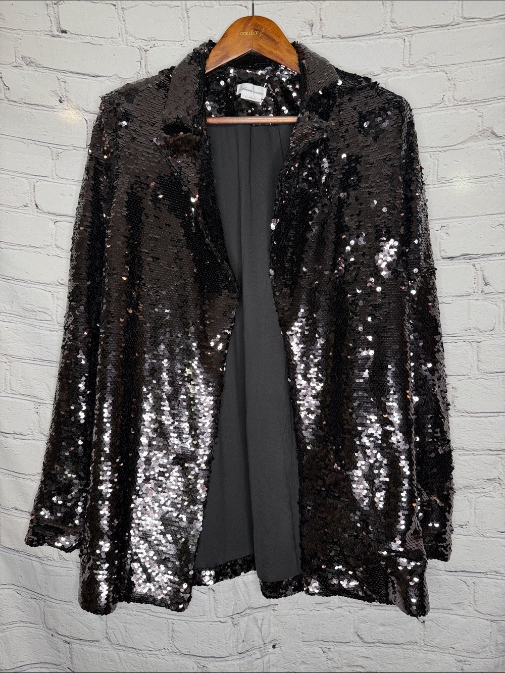 Lovers + Friends Black Sequin Blazer Jacket Size Medium Excellent Condition